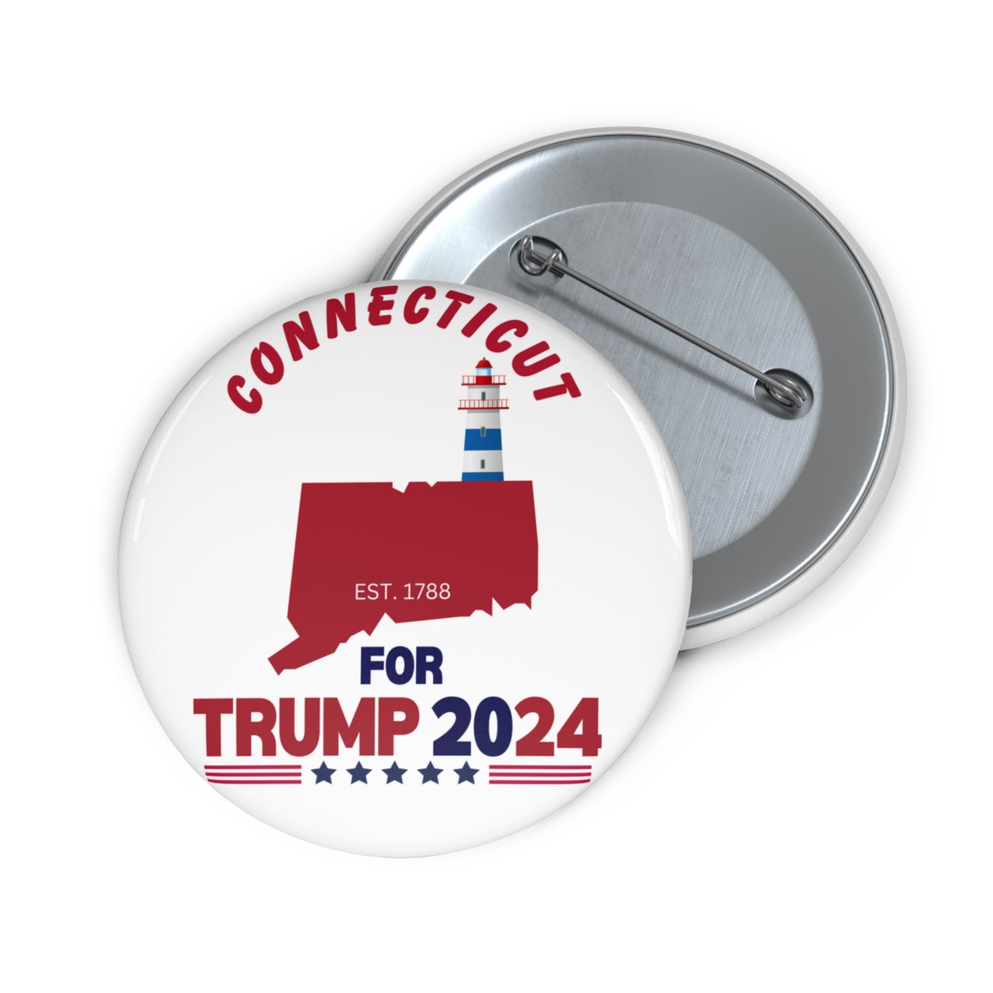 Connecticut for Trump Pin Buttons