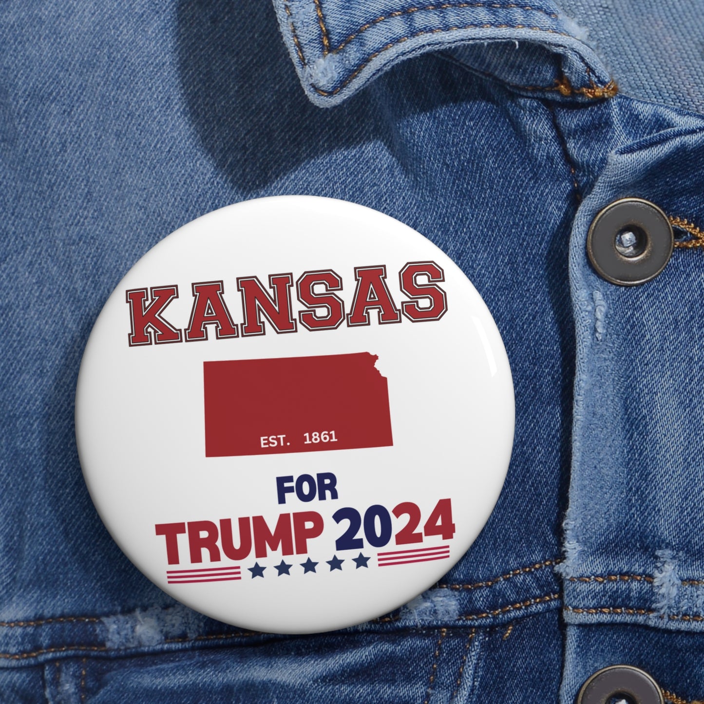 Kansas for Trump Pin Buttons