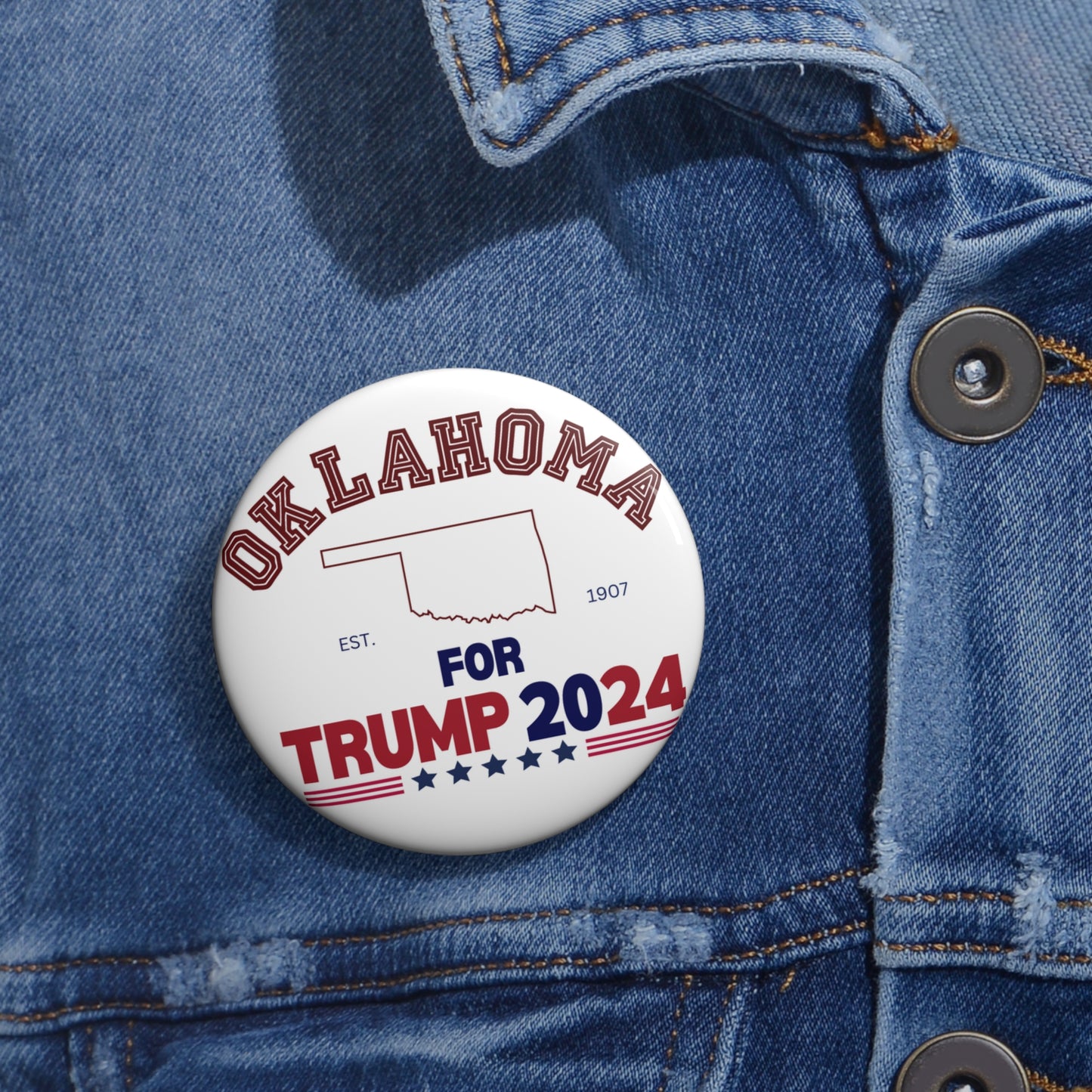 Oklahoma for Trump Pin Buttons