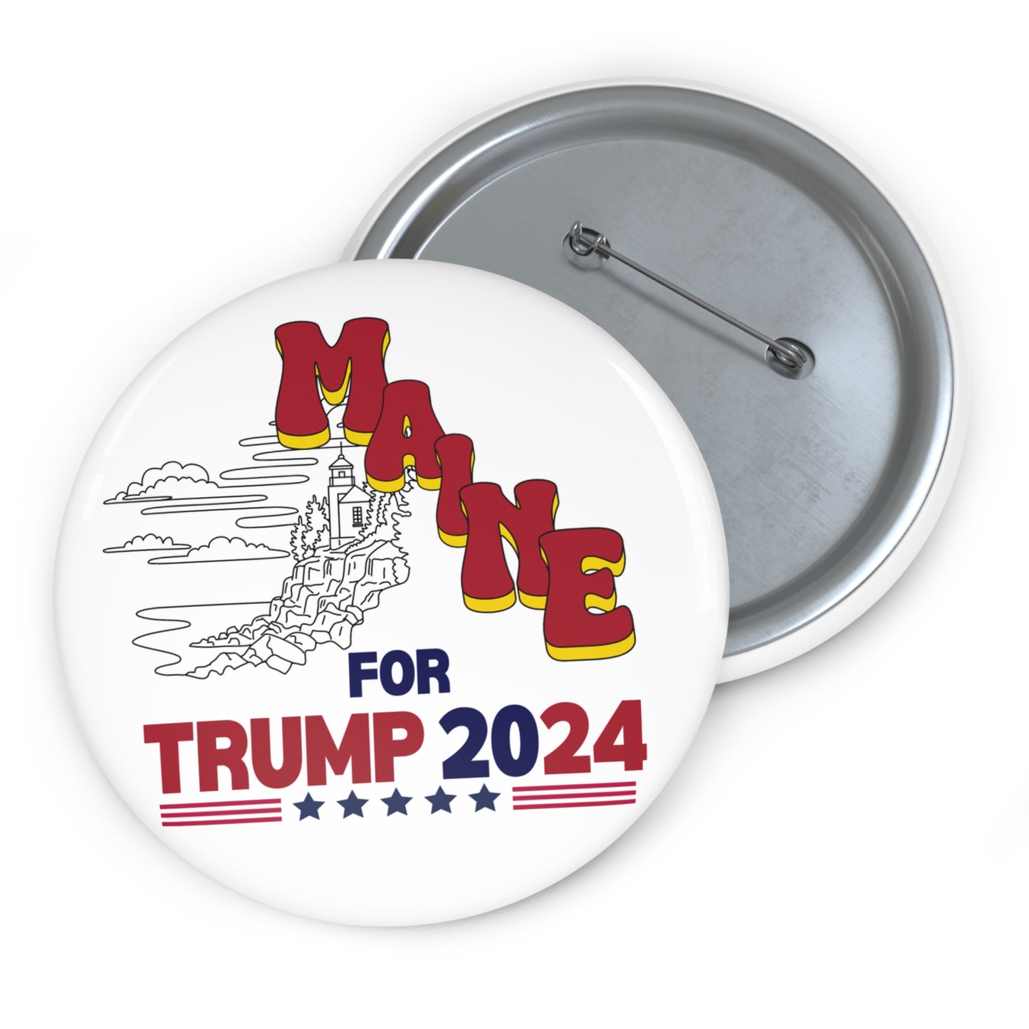 Maine for Trump Pin Buttons