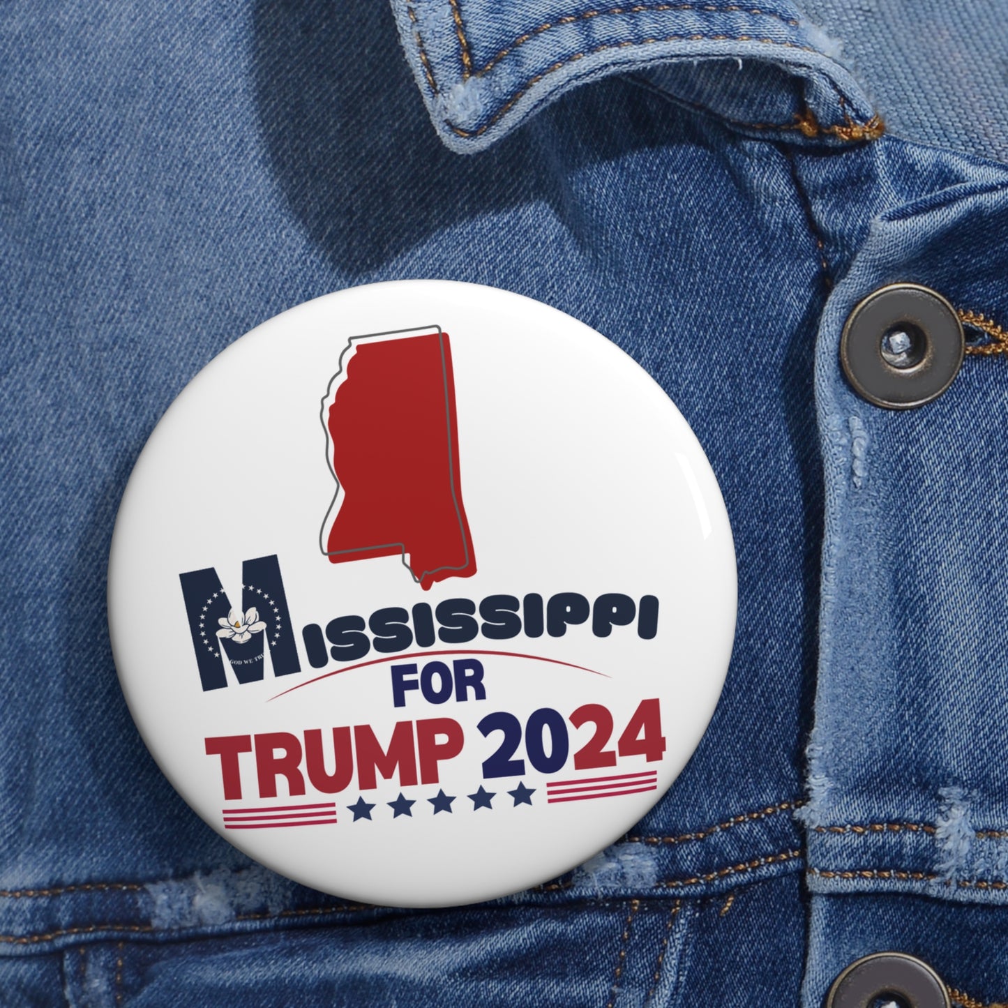 Mississippi for Trump Pin Buttons