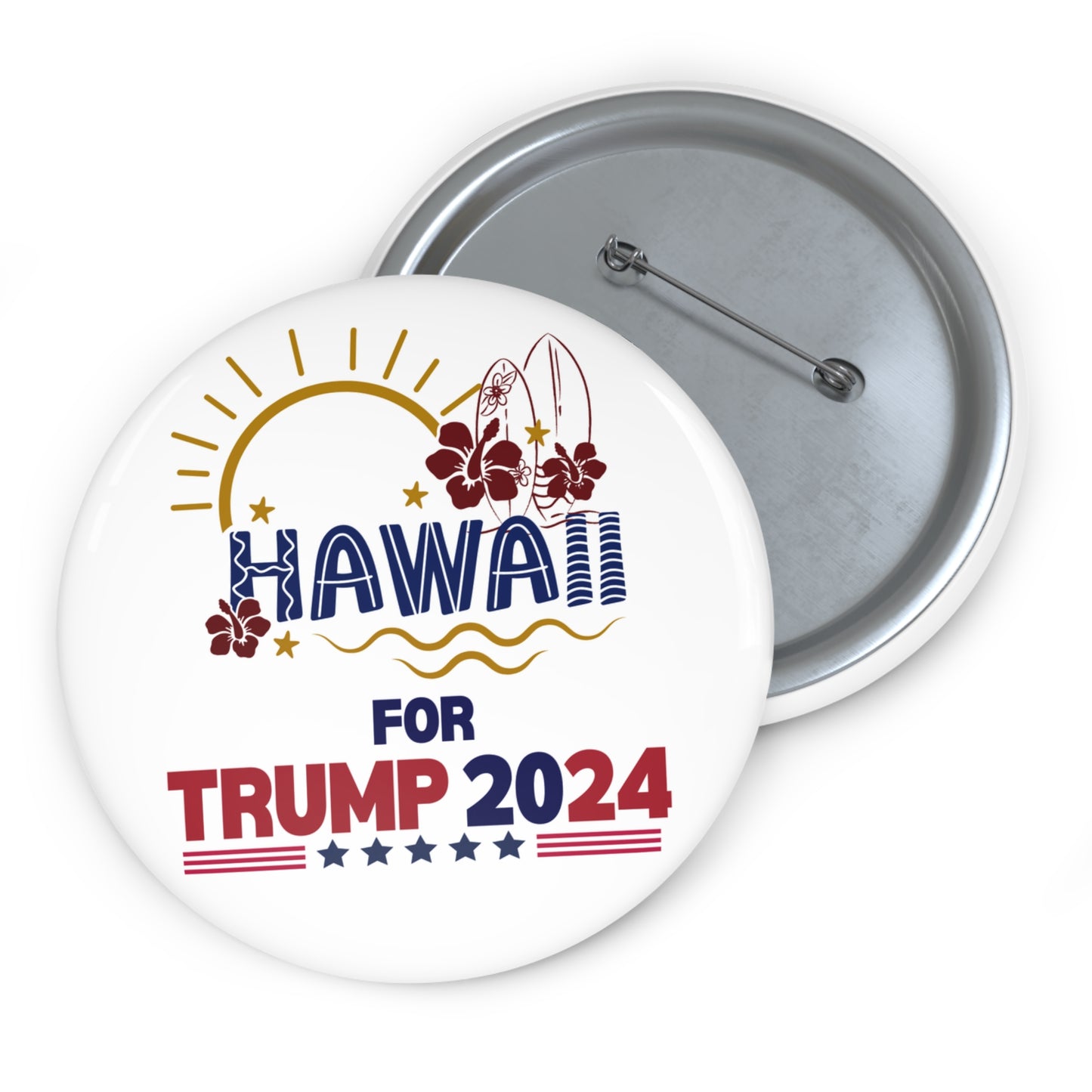 Hawaii for Trump Pin Buttons