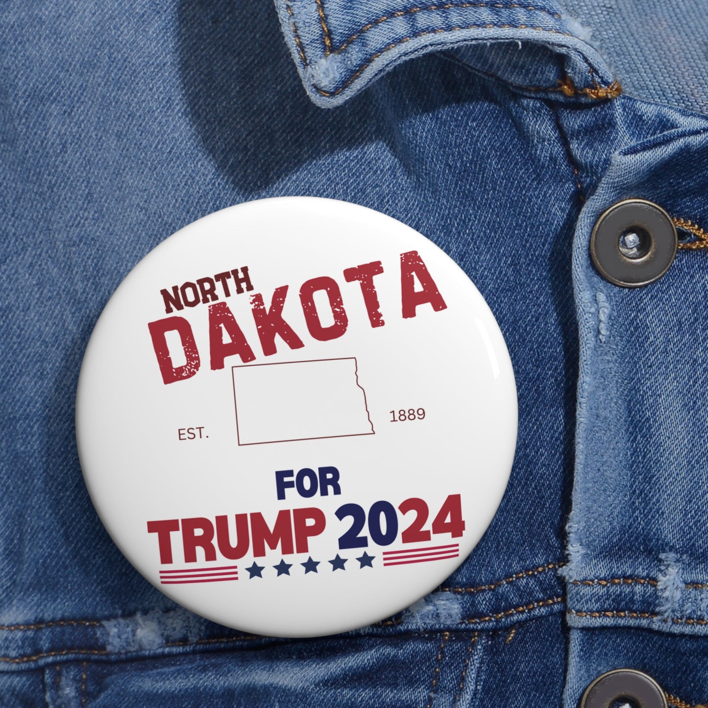 North Dakota for Trump Pin Buttons