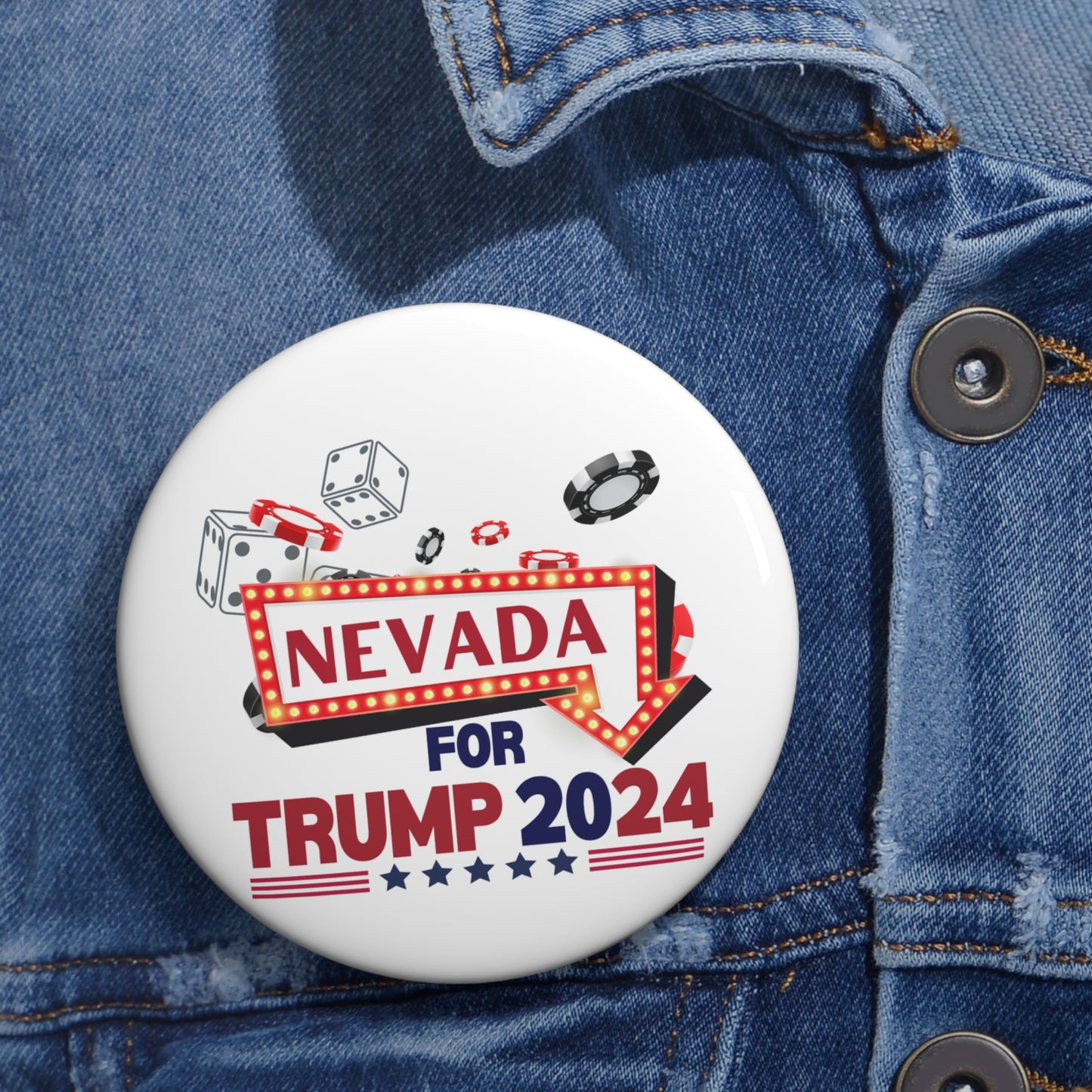 Nevada for Trump Pin Button