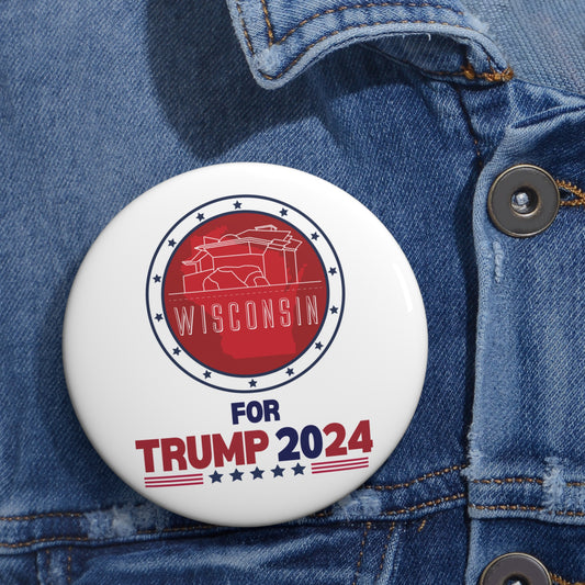 Wisconsin for Trump Pin Buttons