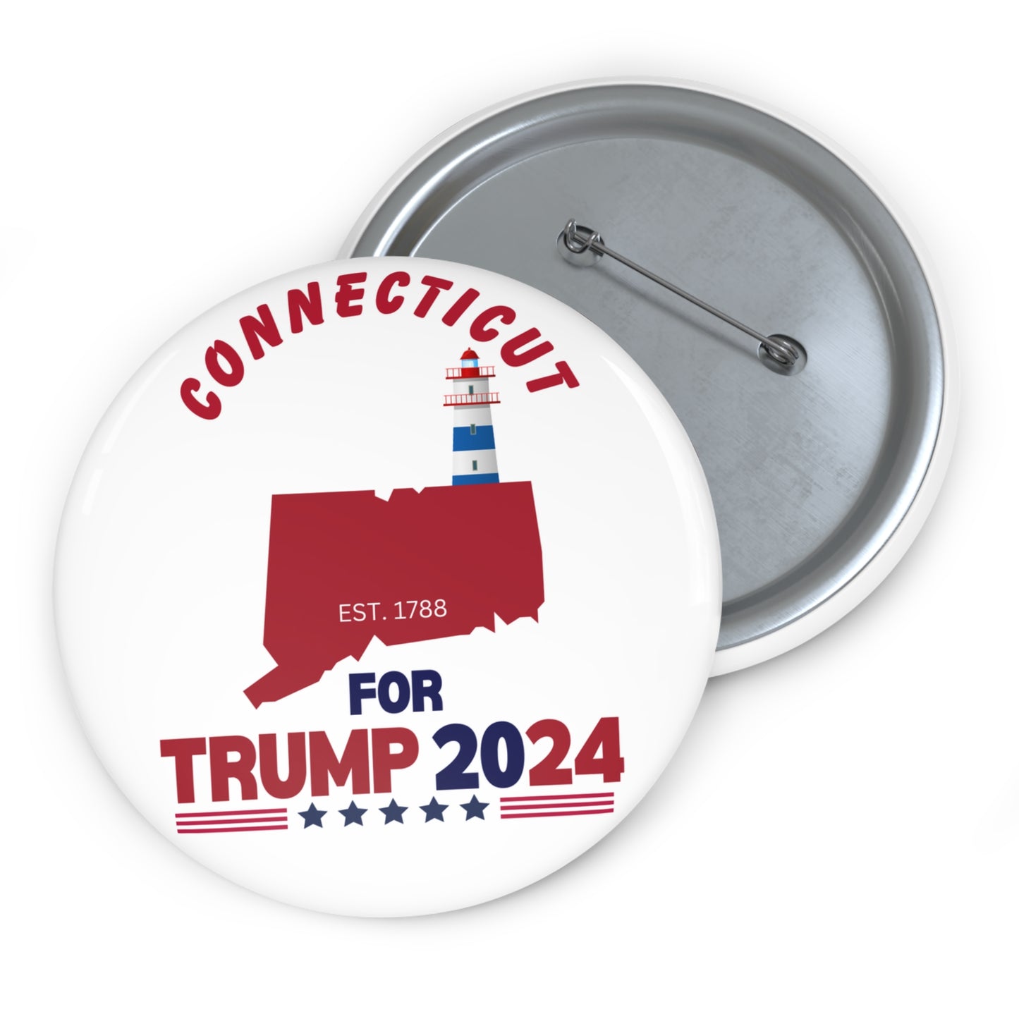 Connecticut for Trump Pin Buttons