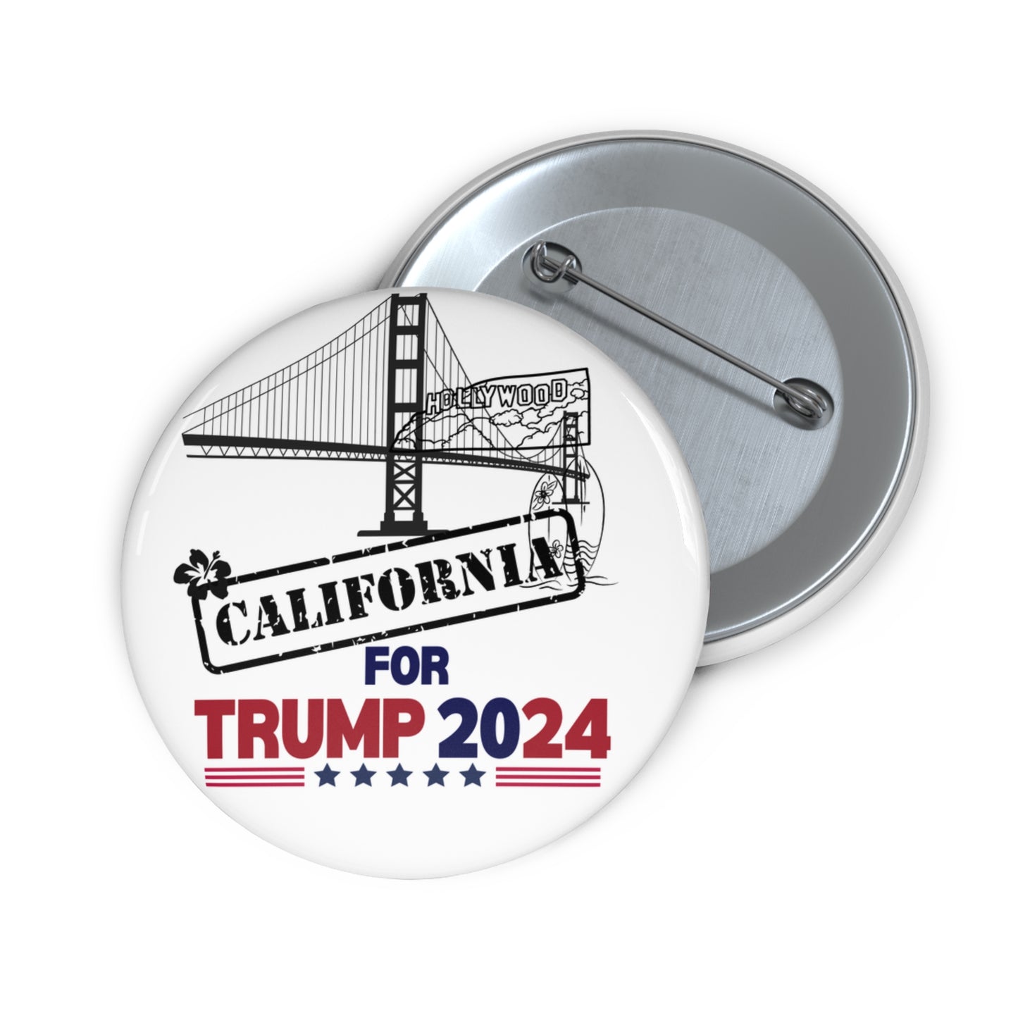 California for Trump Pin Buttons