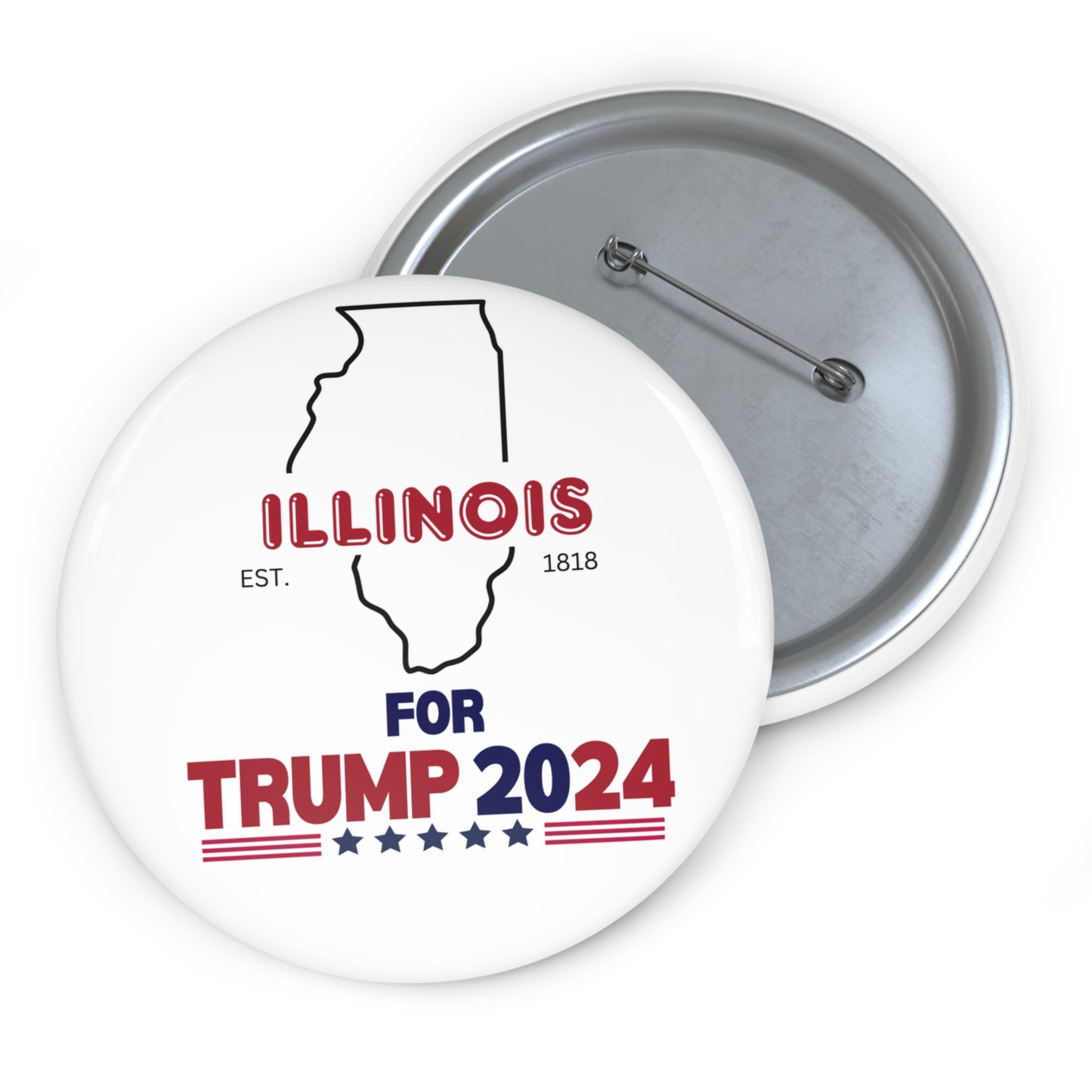 Illinois for Trump Pin Buttons