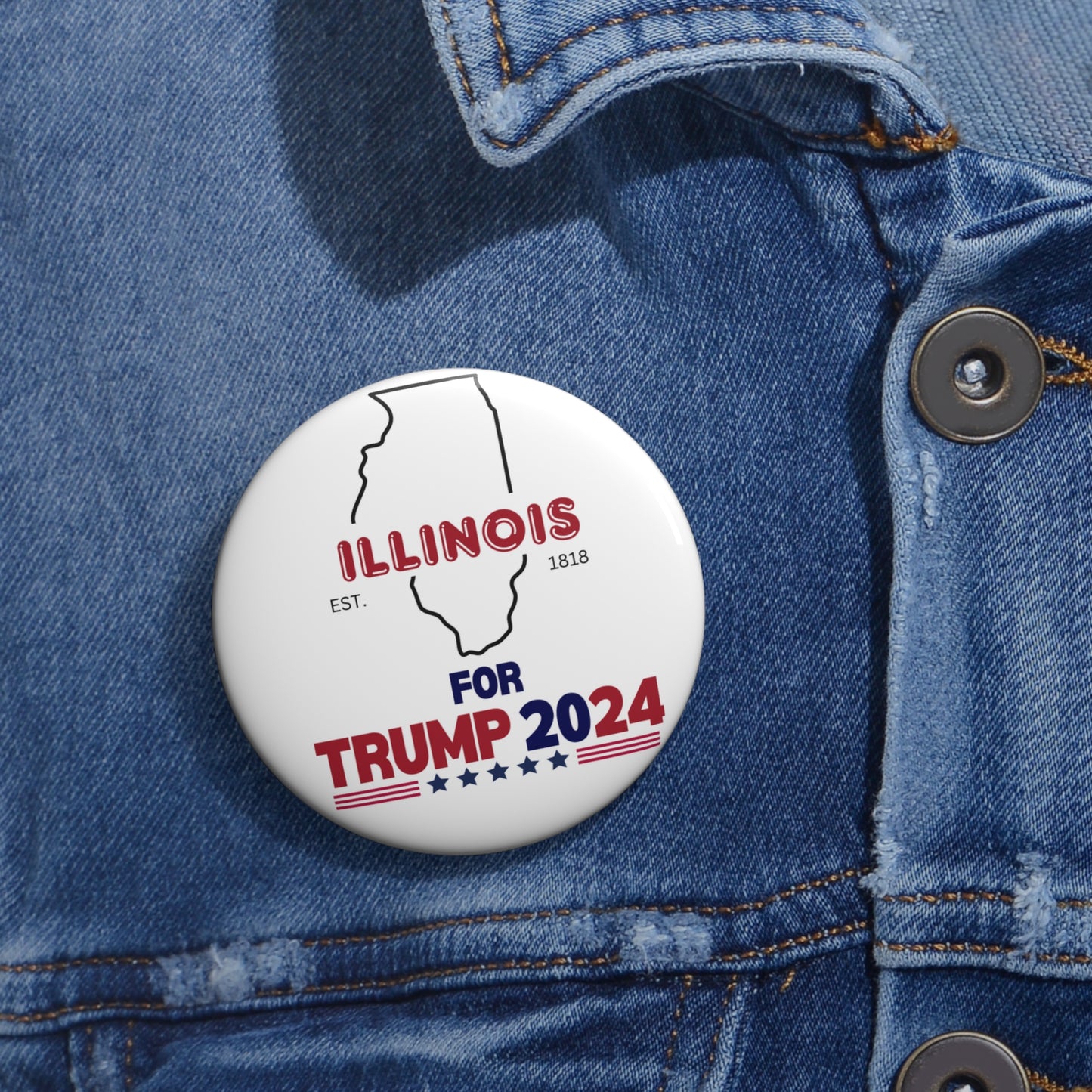 Illinois for Trump Pin Buttons