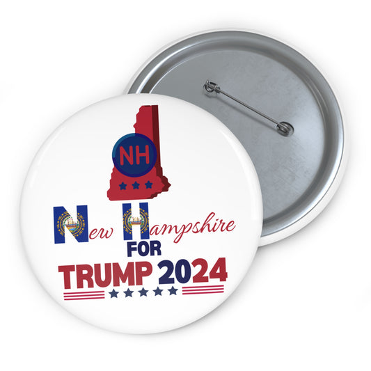 New Hampshire for Trump Pin Buttons