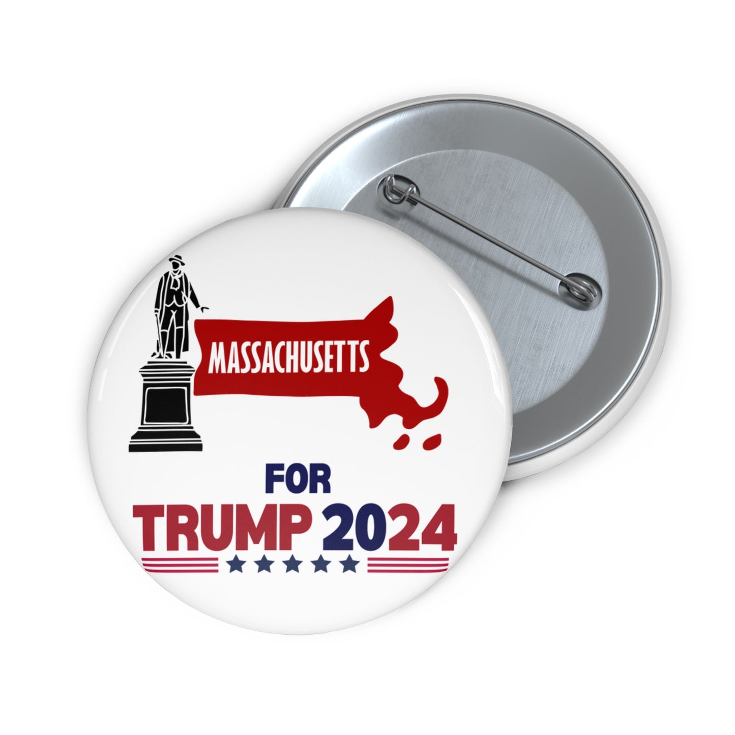 Massachusetts for Trump Pin Buttons