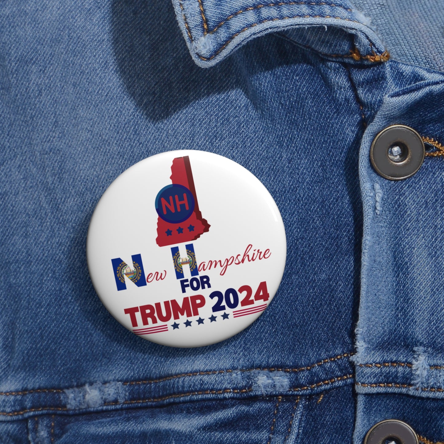 New Hampshire for Trump Pin Buttons