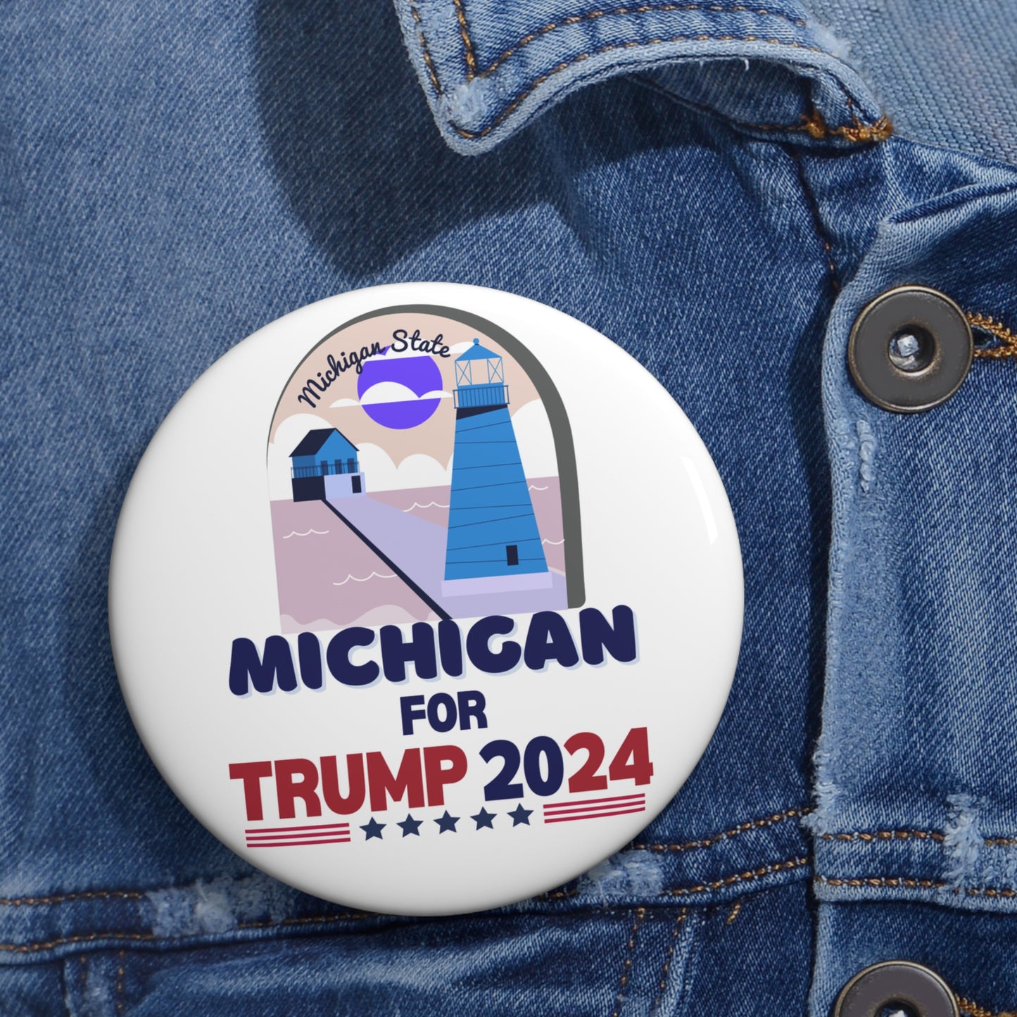 Michigan for Trump Pin Buttons