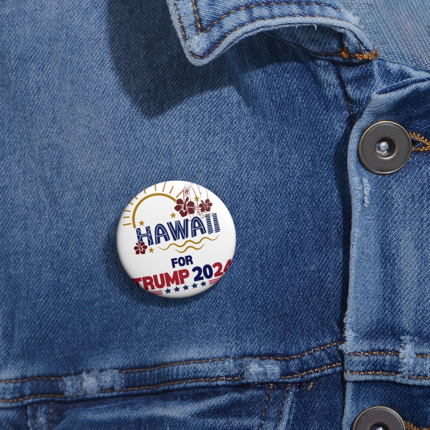 Hawaii for Trump Pin Buttons