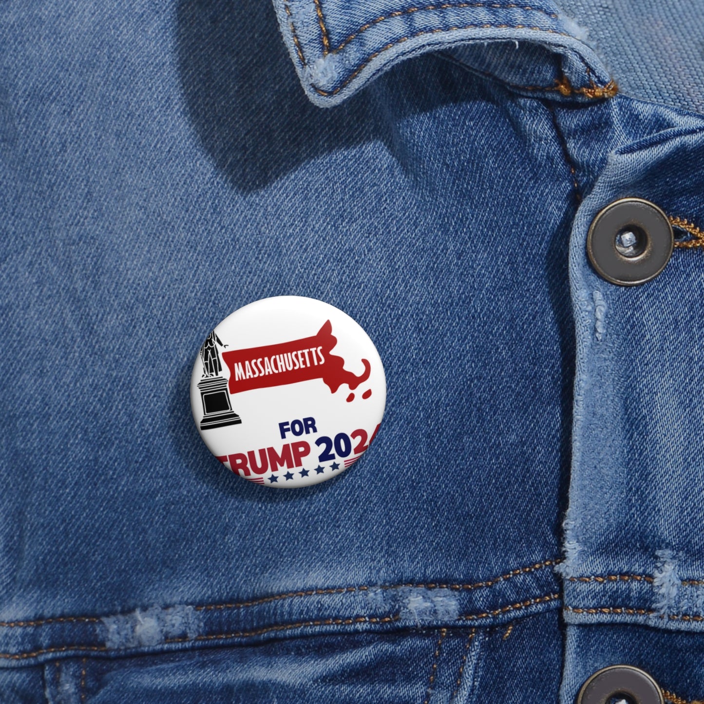 Massachusetts for Trump Pin Buttons