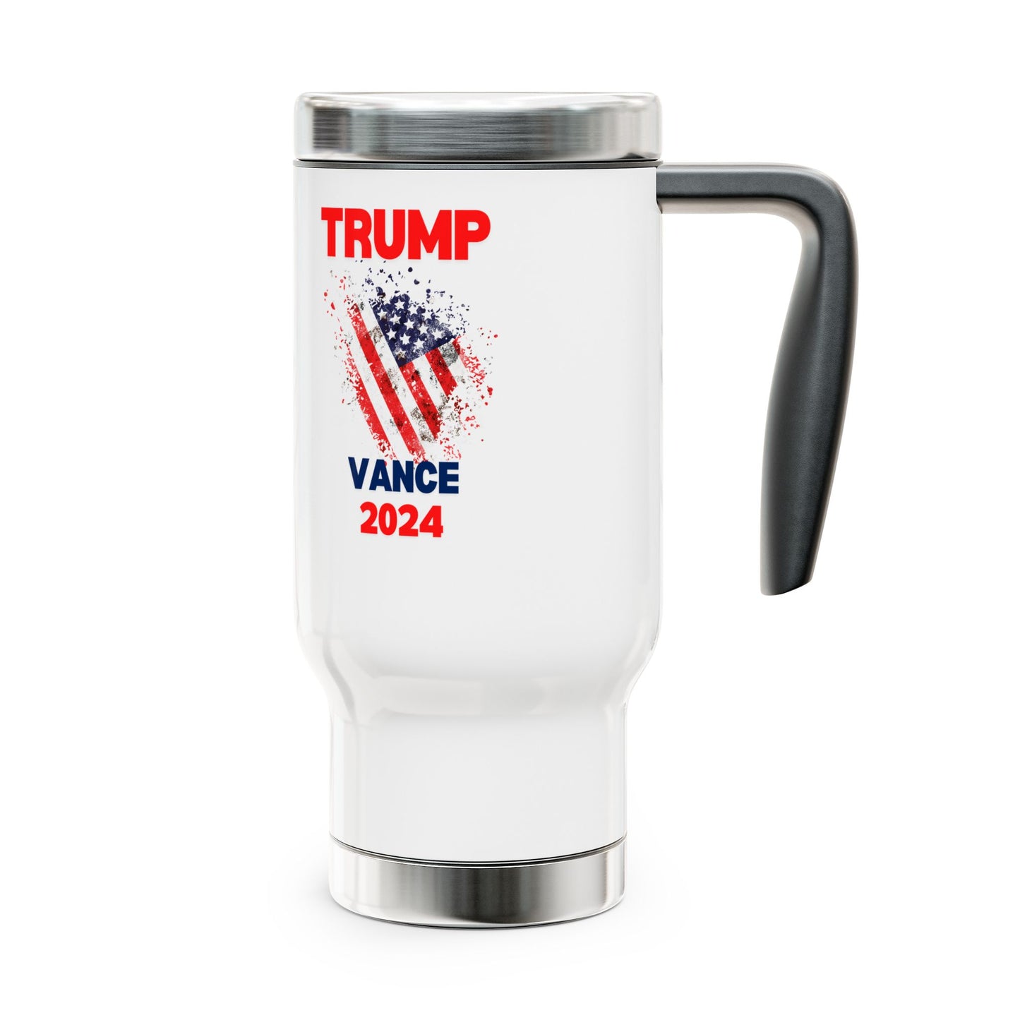 Trump Vance Stainless Steel Travel Mug with Handle, 14oz