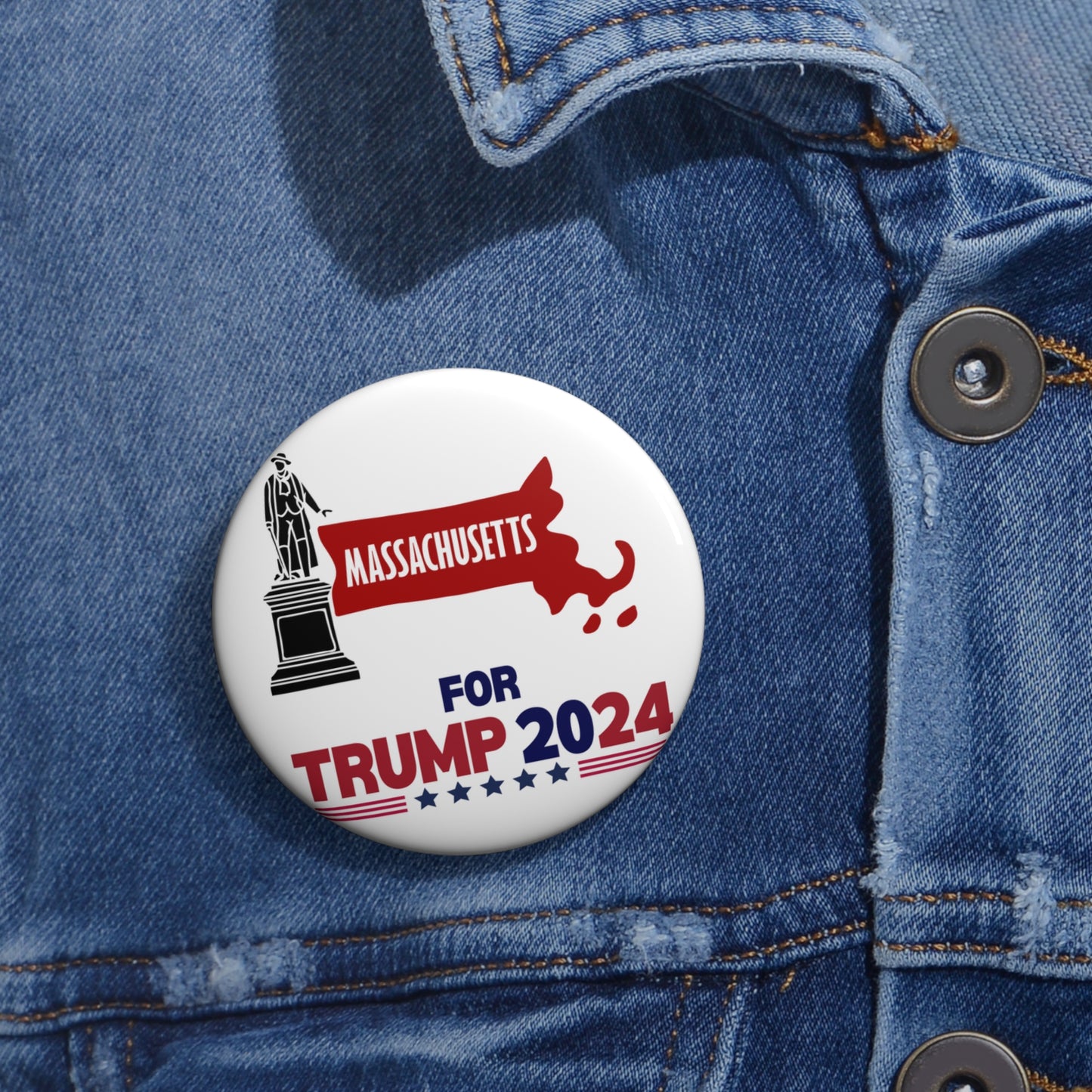 Massachusetts for Trump Pin Buttons