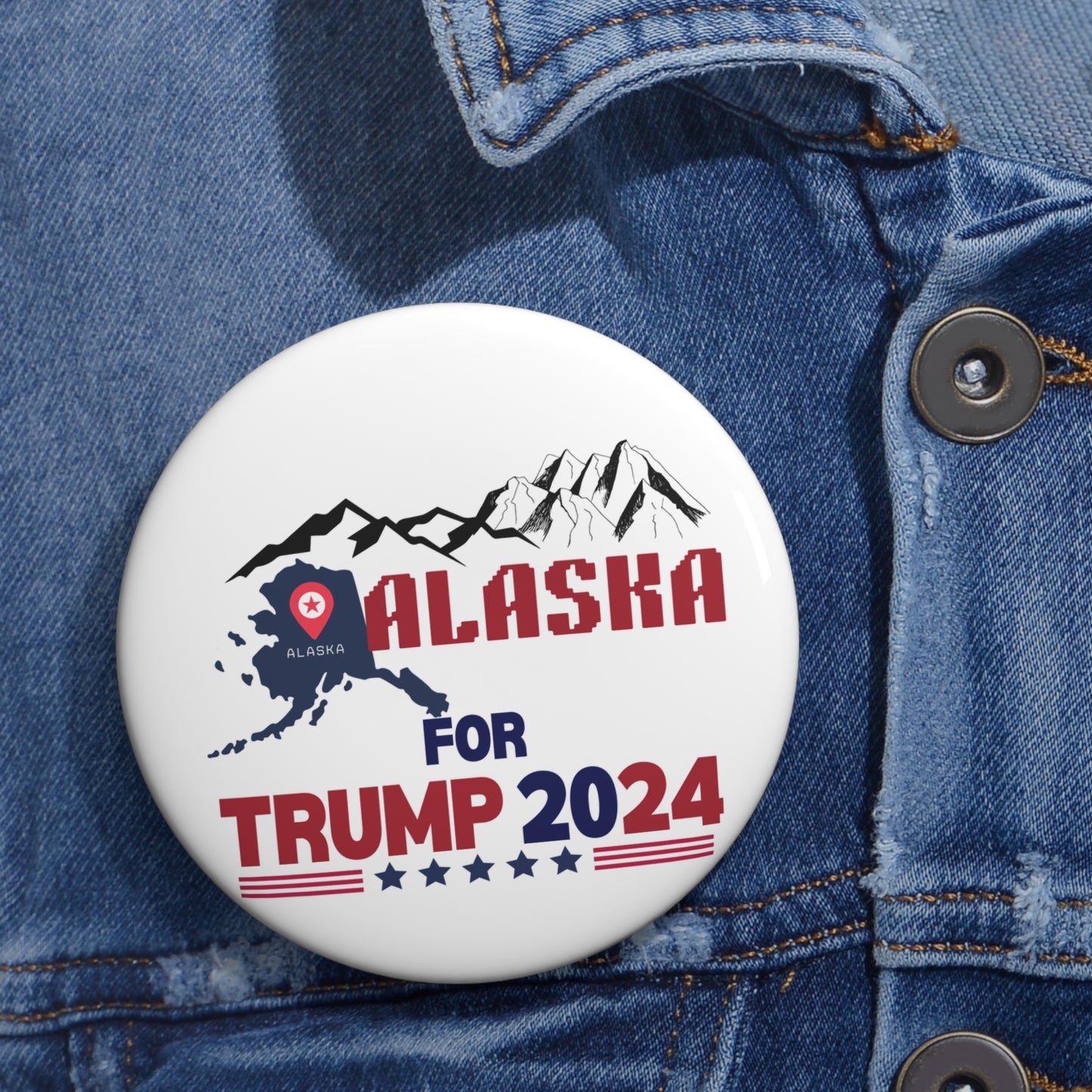 Alaska for Trump Pin Buttons