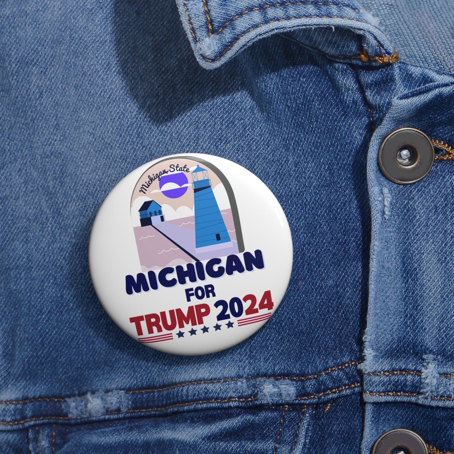 Michigan for Trump Pin Buttons