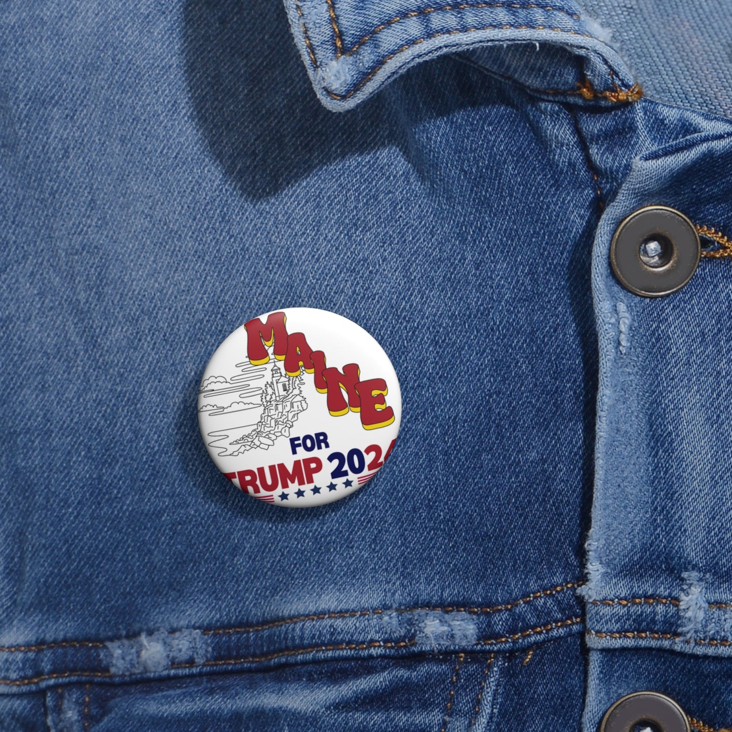 Maine for Trump Pin Buttons