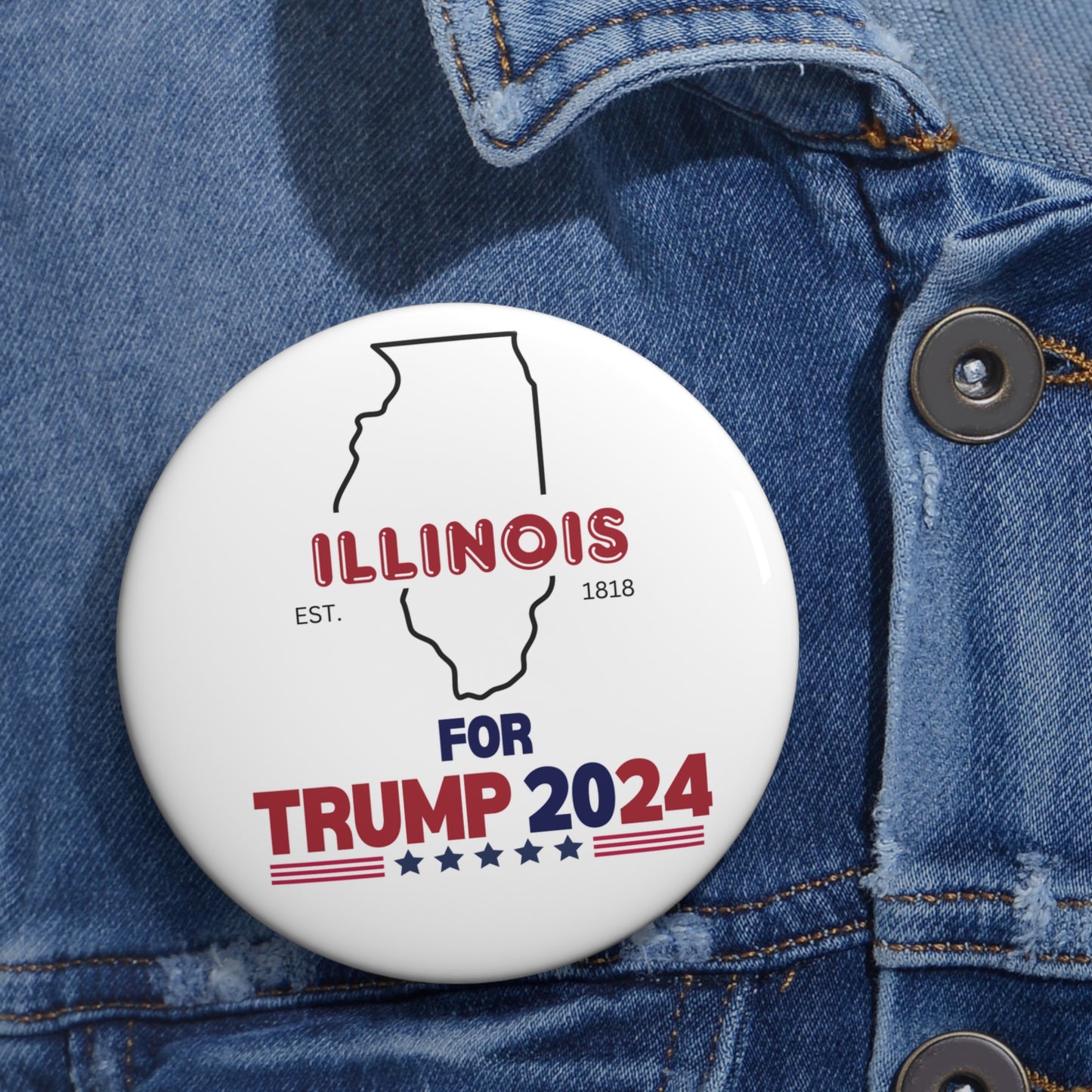 Illinois for Trump Pin Buttons