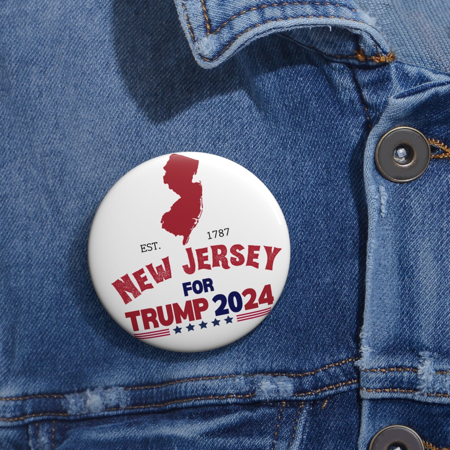 New Jersey for Trump Pin Buttons