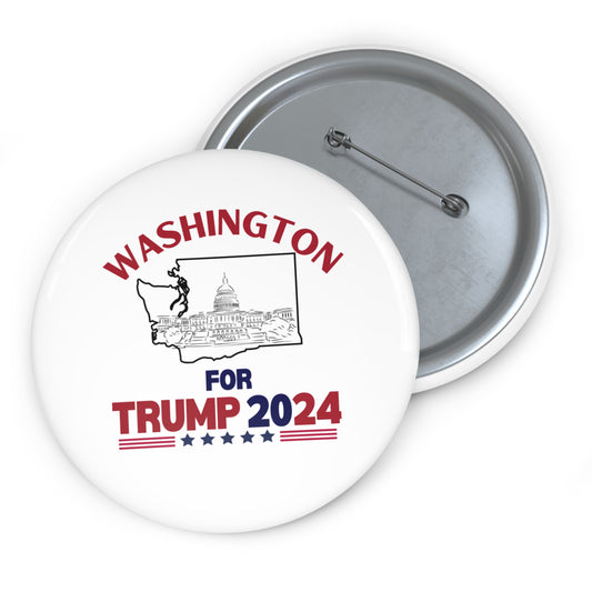 Washington for Trump Pin Buttons