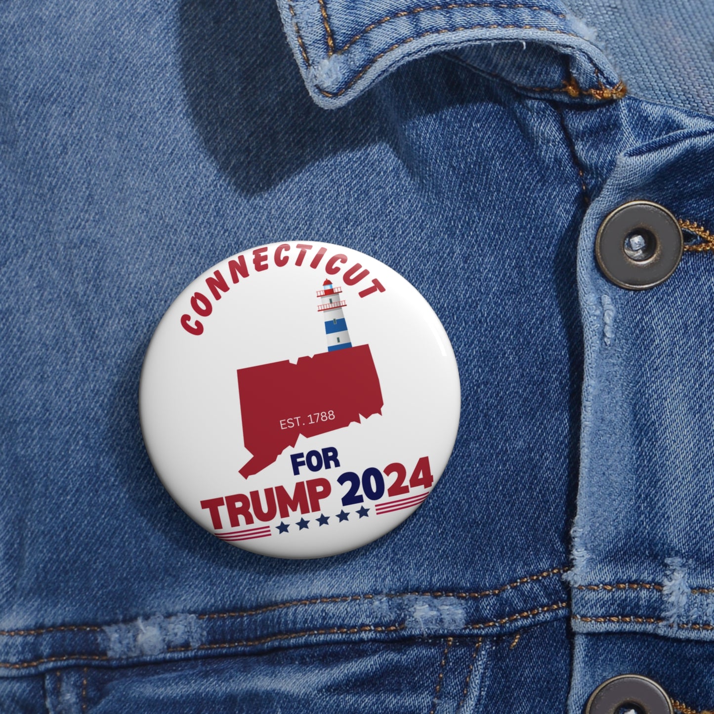 Connecticut for Trump Pin Buttons