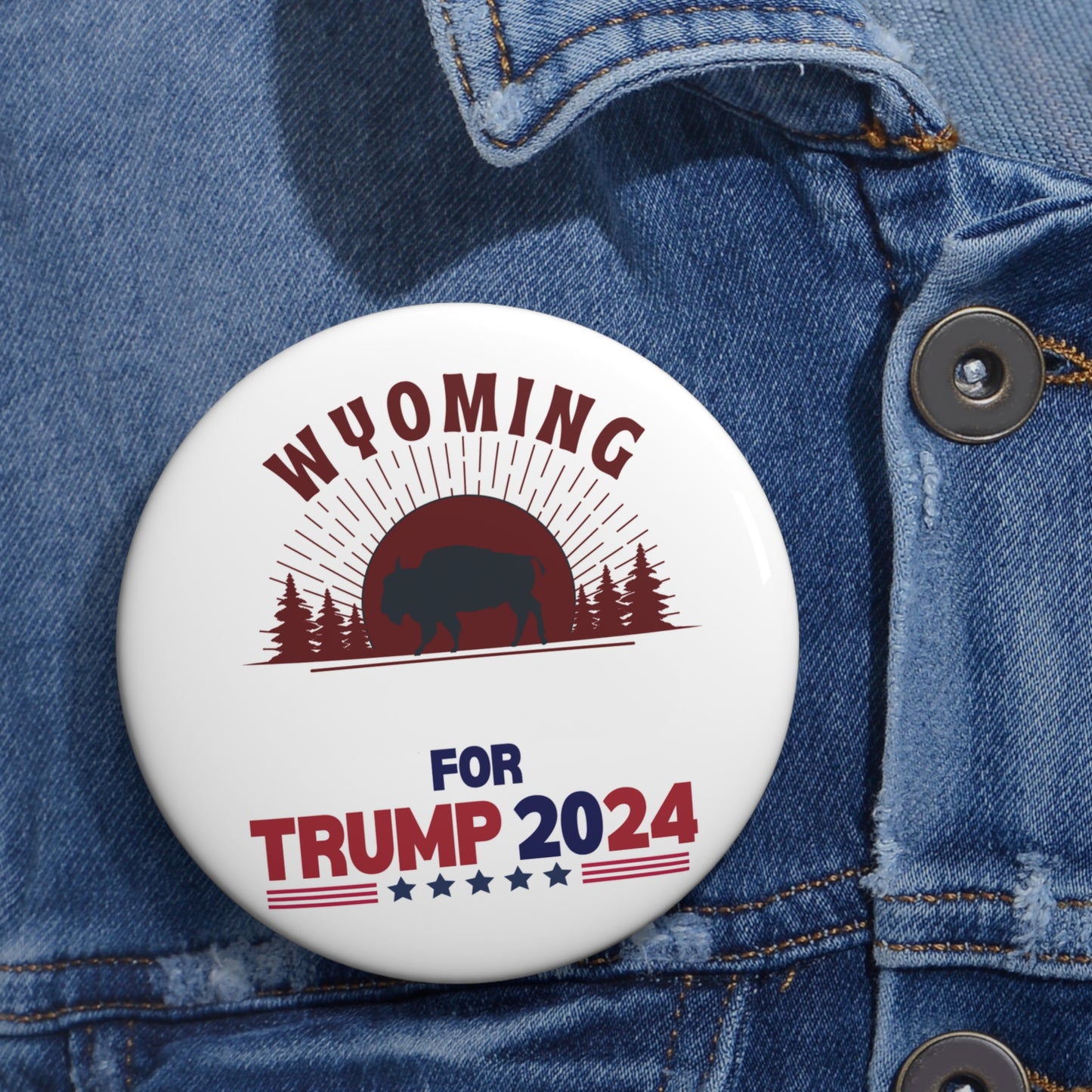 Wyoming for Trump Pin Buttons