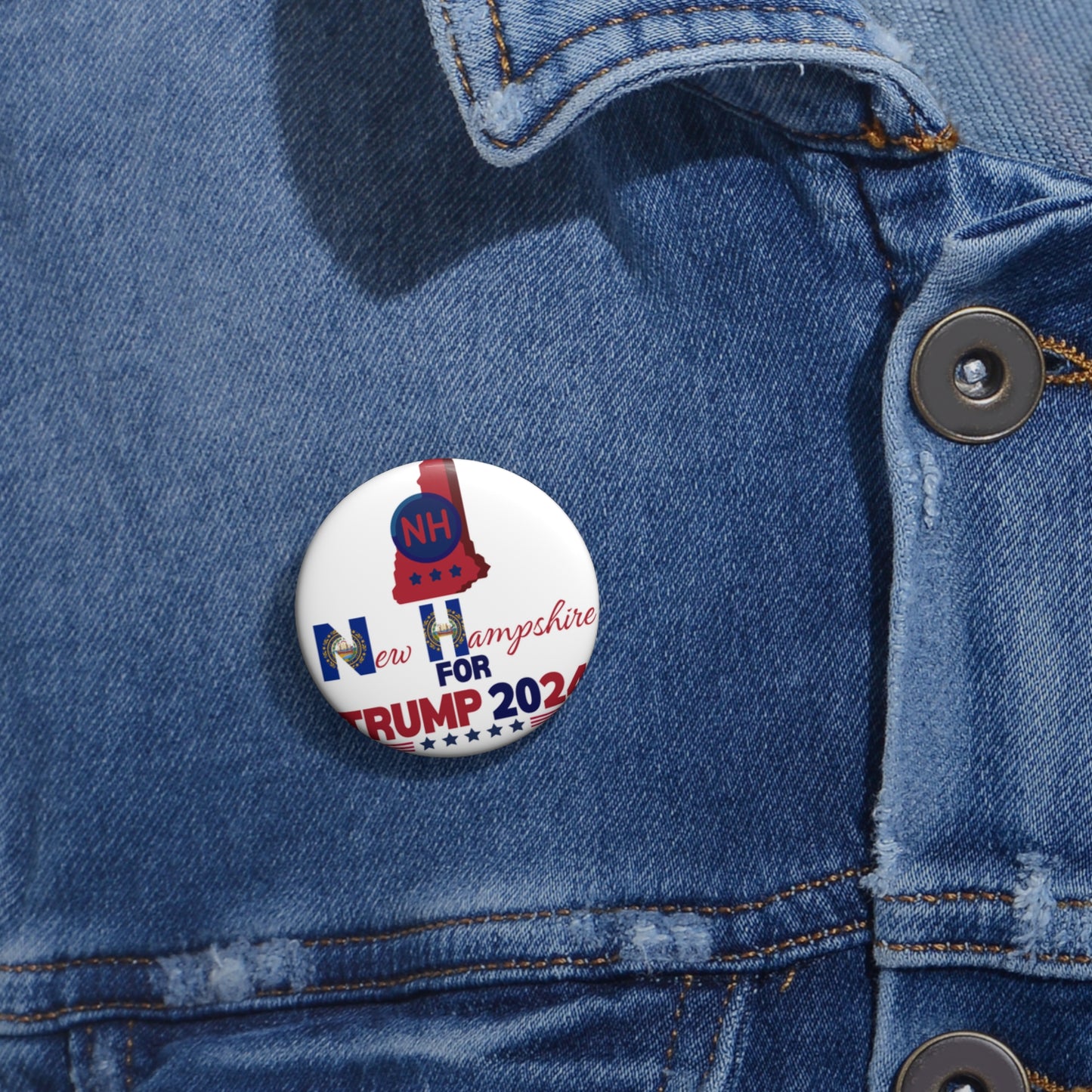 New Hampshire for Trump Pin Buttons