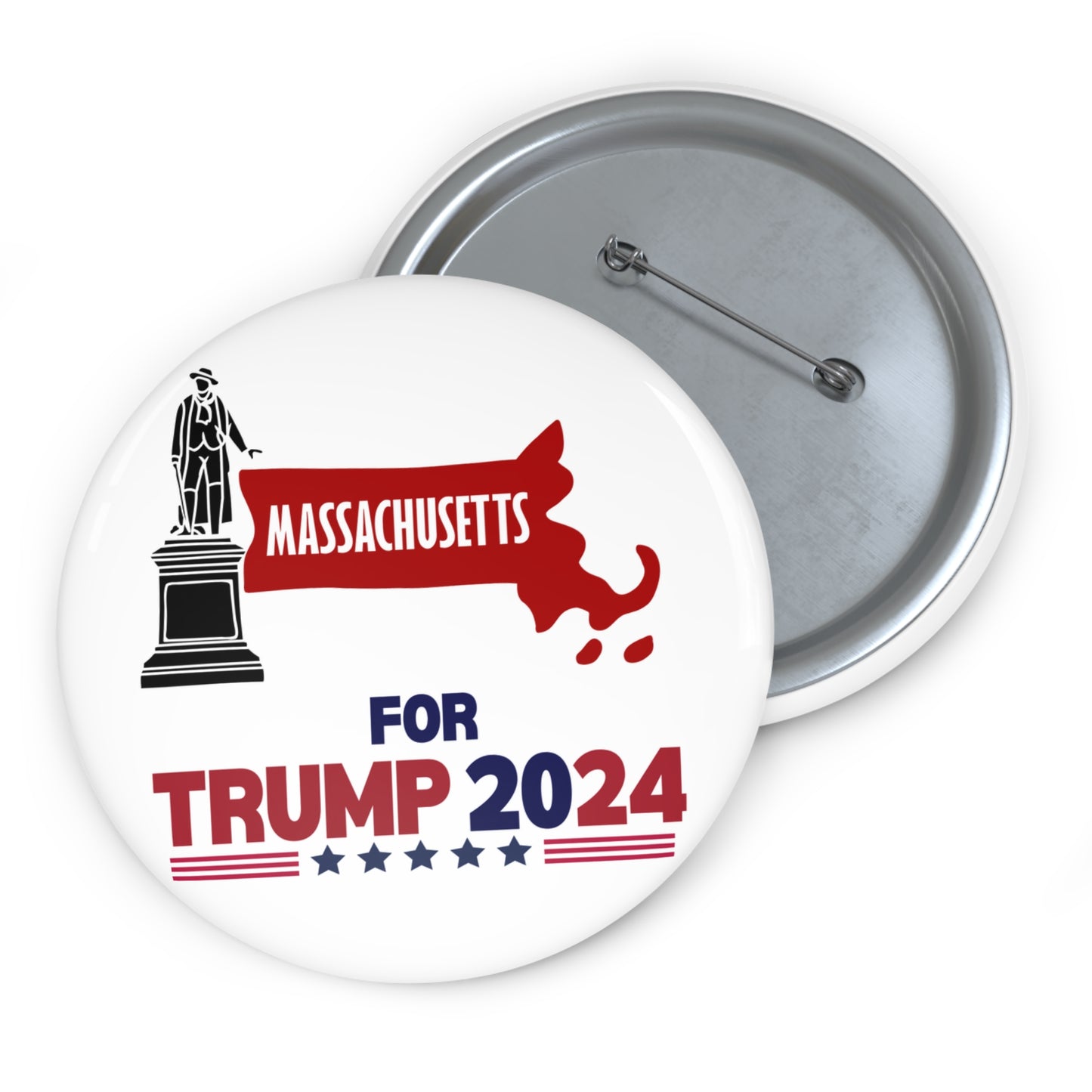 Massachusetts for Trump Pin Buttons