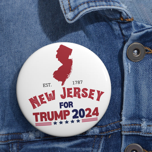 New Jersey for Trump Pin Buttons