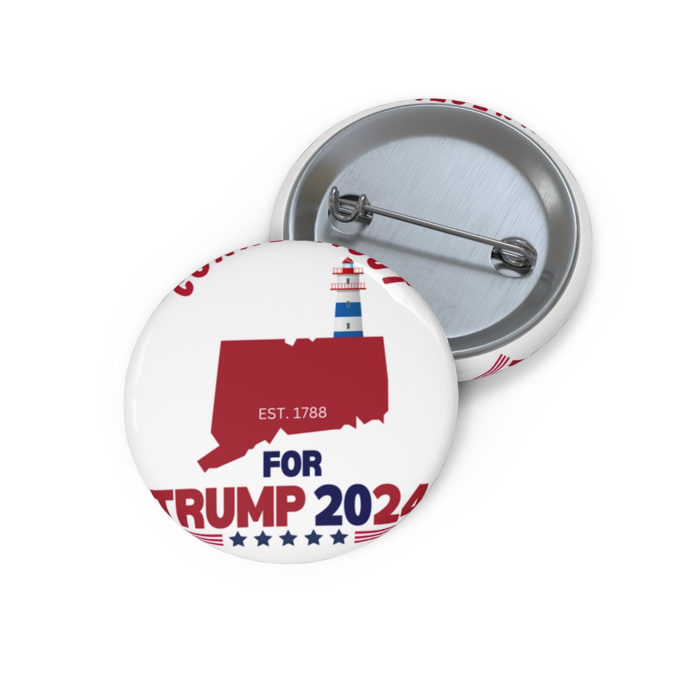 Connecticut for Trump Pin Buttons