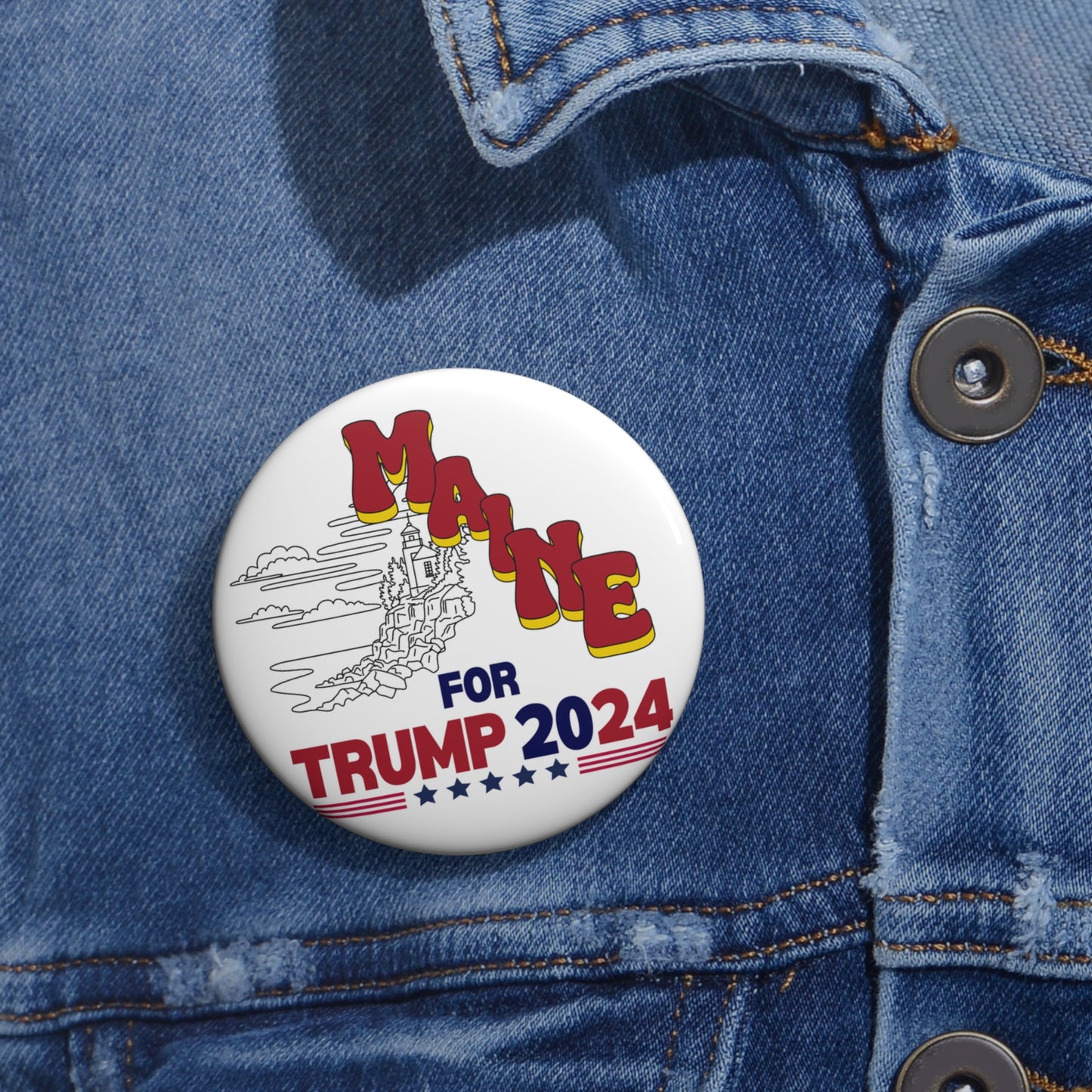 Maine for Trump Pin Buttons