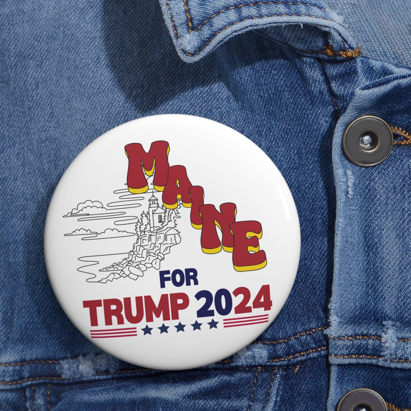 Maine for Trump Pin Buttons