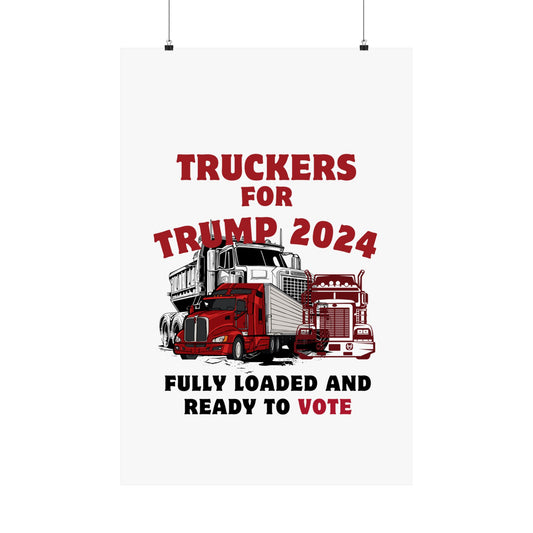 Truckers for Trump Matte Vertical Posters